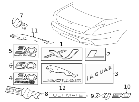 Exterior Trim - Trunk for 2017 Jaguar XJR #0