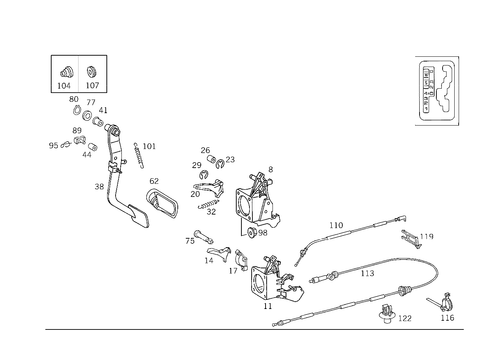Pedal Assembly with Bearing for 1994 Mercedes-Benz E420 #2