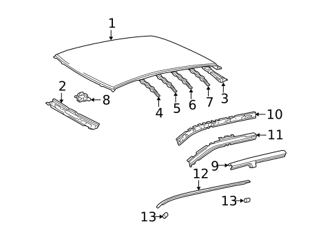 Roof & Components for 2006 Scion xA #1