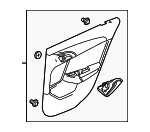 92284072 - Body: Jet Black Rear Driver Side Door Trim for GM Image