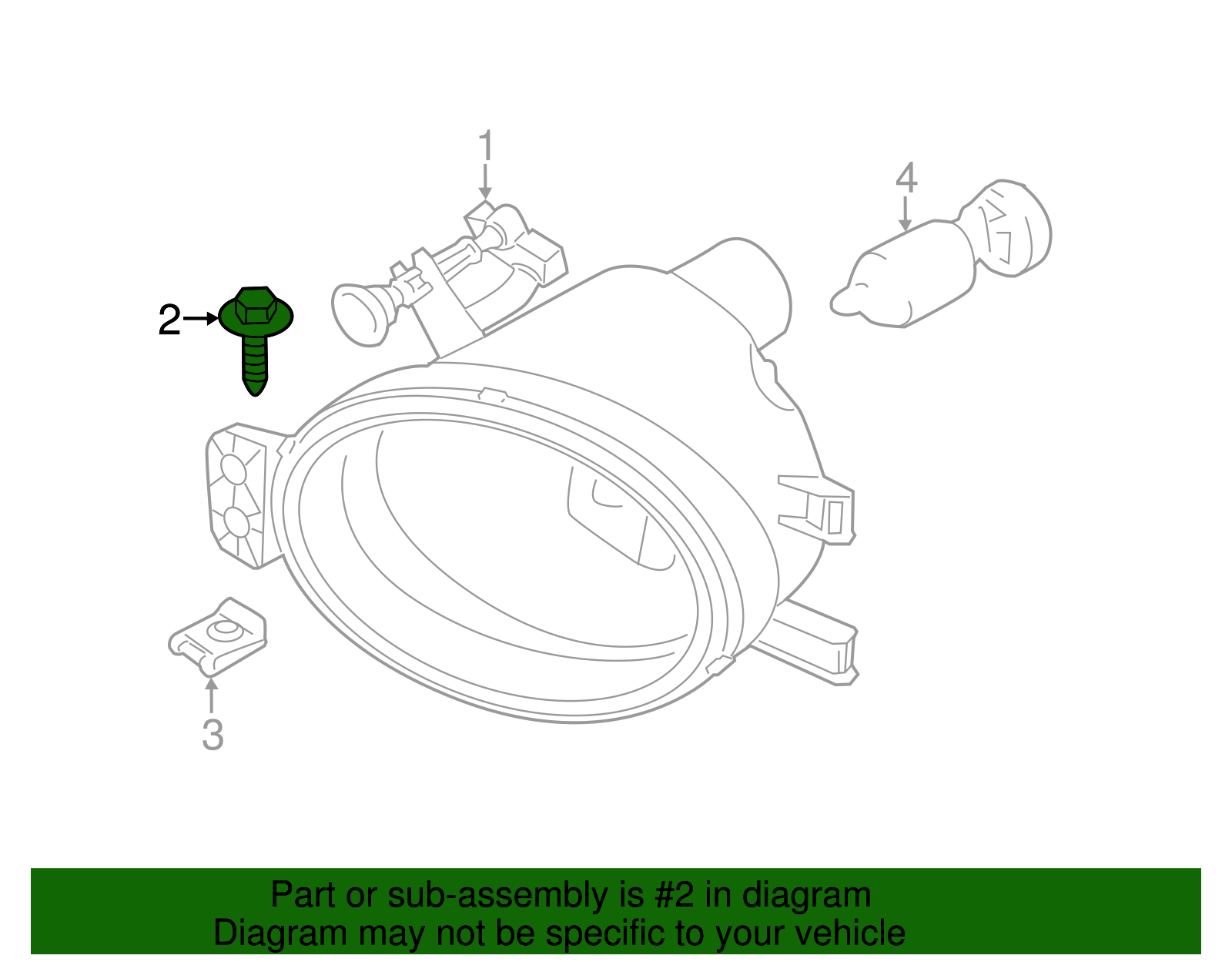 Fog Lamp Assembly Screw - BMW (7149247838)