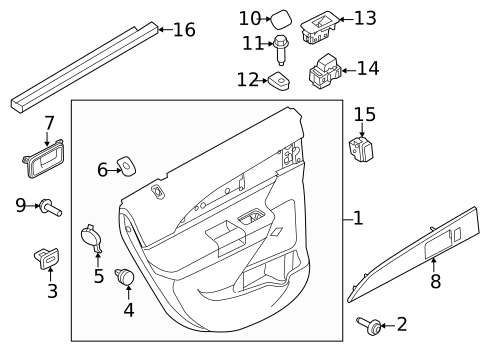 Interior Trim - Rear Door for 2012 Lincoln MKX #0