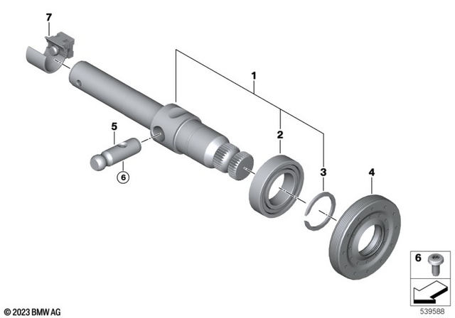 23007108459 - : Selector Shaft            for BMW-Motorrad Image