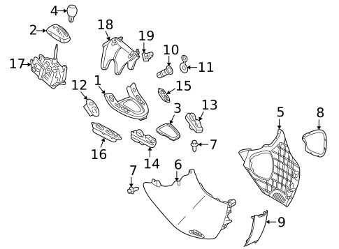 Front Console for 2007 Saturn Vue #0