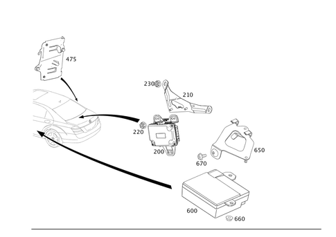 Control Units and Rear Fuse Box for 2009 Mercedes-Benz S 550 #0