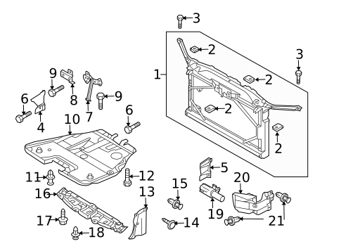 Radiator Support for 2010 Mazda 5 #0