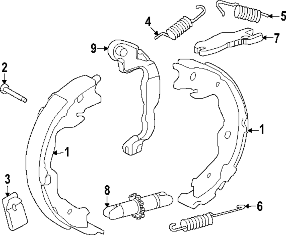 47447-11010 - 2000-2024 Toyota - Parking Brake Shoe Anchor