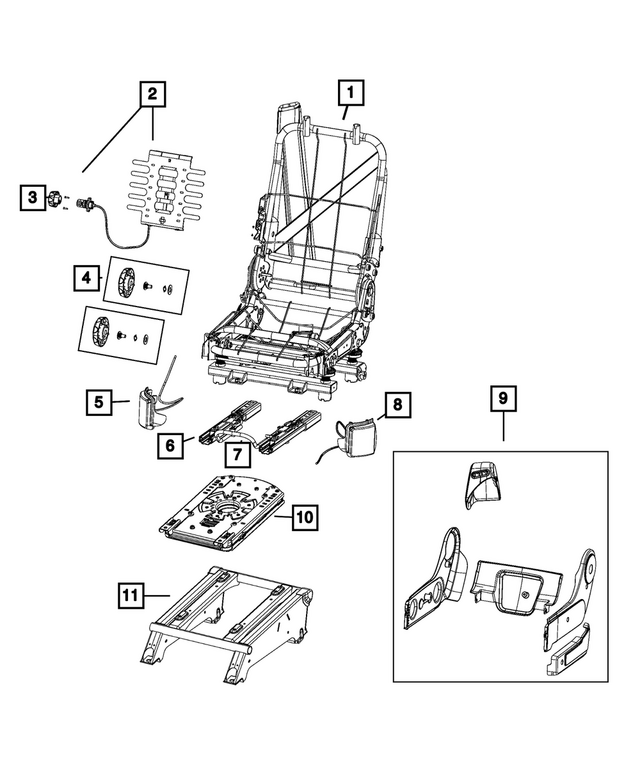6BS24LXBAA - Interior Trim: Manual Seat Adjuster for Mopar Image