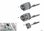61319267365 - Vehicle Electrical System: Steering Wheel Heating Pushbutton for BMW Image