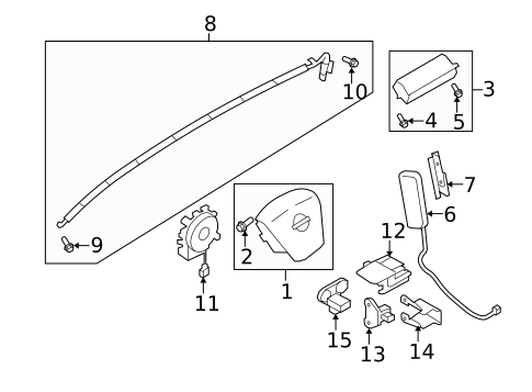 Air Bag Components for 2012 Nissan Murano #0