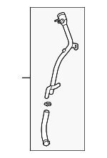 LR115294 - Fuel System: Filler Pipe for Land Rover: Range Rover Evoque Image