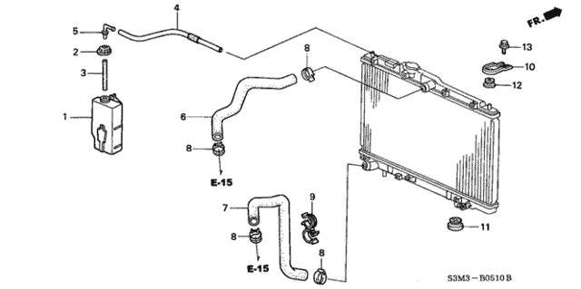 Radiator Hose for 2003 Acura CL #0