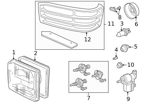 Headlamp Components for 2002 Land Rover Discovery #0