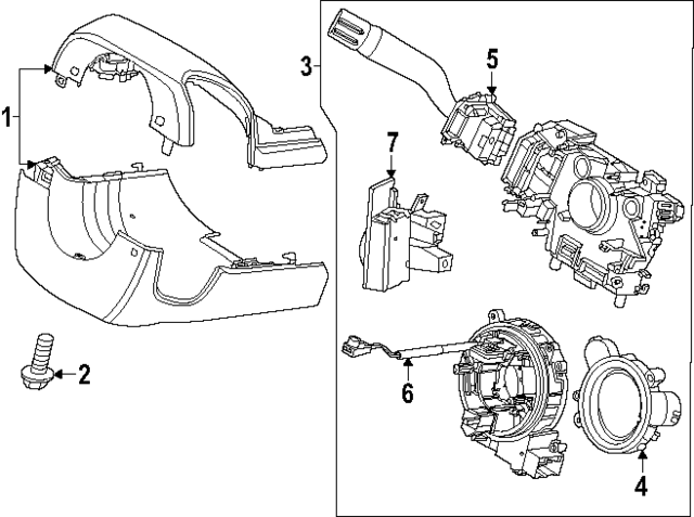 PC3Z3530BB - Steering: Shroud Assembly for Ford: F-250 Super Duty, F-350 Super Duty, F-450 Super Duty, F-550 Super Duty Image