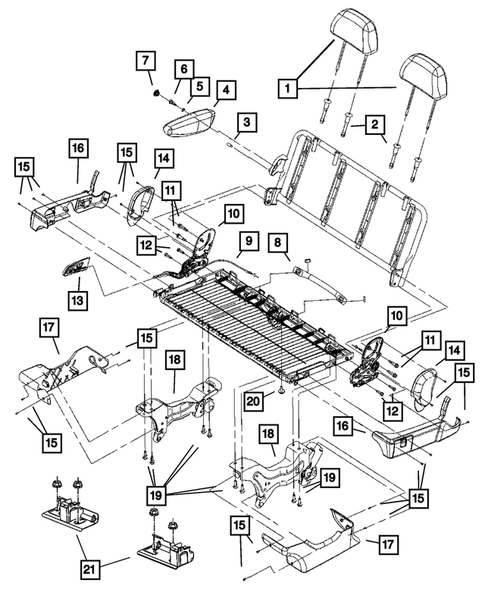 Dispositifs de réglage, couvercles, écrans, et élévateurs pour 2007 Chrysler Town & Country #2