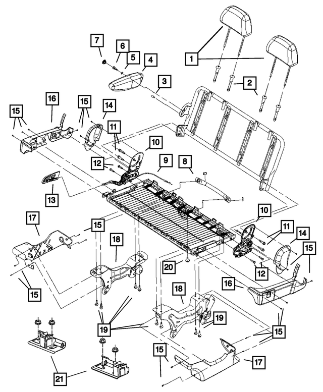 « 1HH381J3AA – Interior Trim : Arrière Appui-tete pour Mopar Image »