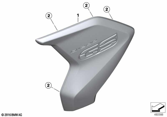 46638556642 - Frame and Mounting Parts: Grill Cover, Right -  for BMW-Motorrad Image