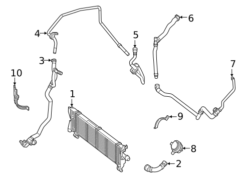 Radiator & Components for 2021 Mercedes-Benz AMG&reg; GT 43 #1