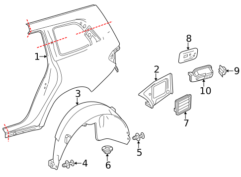 Fuel Door for 2021 Mercedes-Benz C63 AMG #1