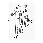 32219757 - Body: Upper Center Pillar Trim for Volvo Image