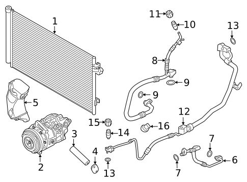 Condenser, Compressor & Lines for 2020 BMW M850i xDrive #2