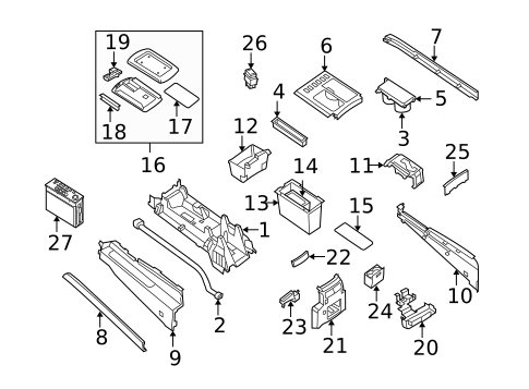 Front Console for 2006 Nissan Armada #0