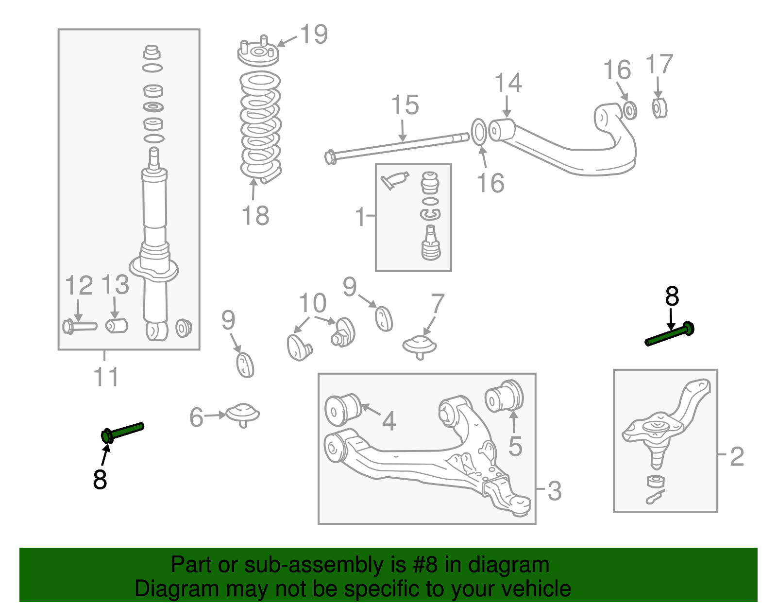 90080-11283 - Suspension Control Arm Bolt 1995-2004 Toyota