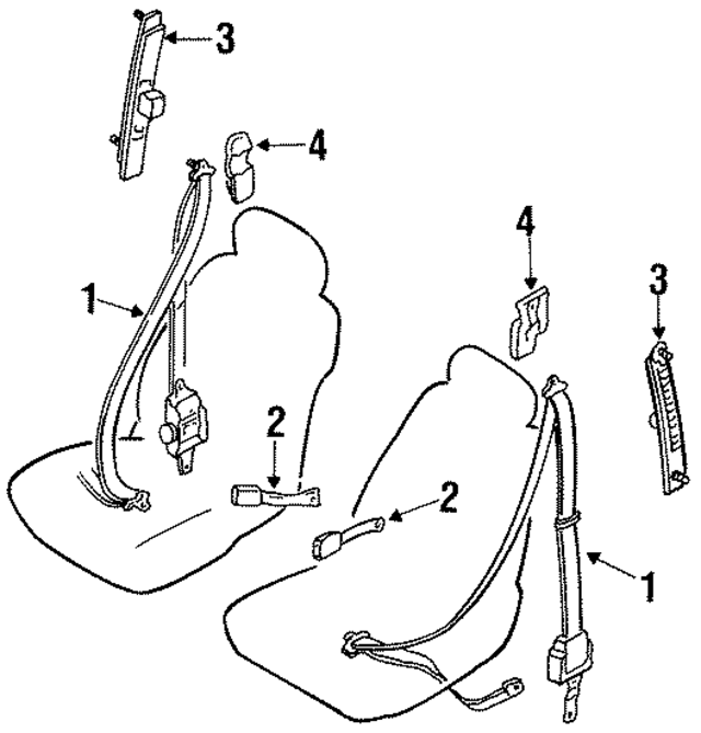 8684540U02 - : Lap &amp; Shoulder Belt for Infiniti Image