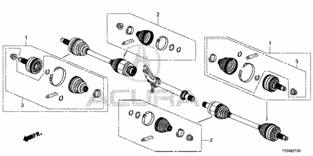 Front Driveshaft Set Short Parts for 2014 Acura RLX #0