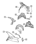 68437513AC - Body Sheet Metal Except Doors: Body Side Aperture Outer Panel, Left for Mopar Image