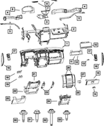 1QR16BD3AA - Interior Trim: Base Panel Instrument Panel for Ram: 3500 Image