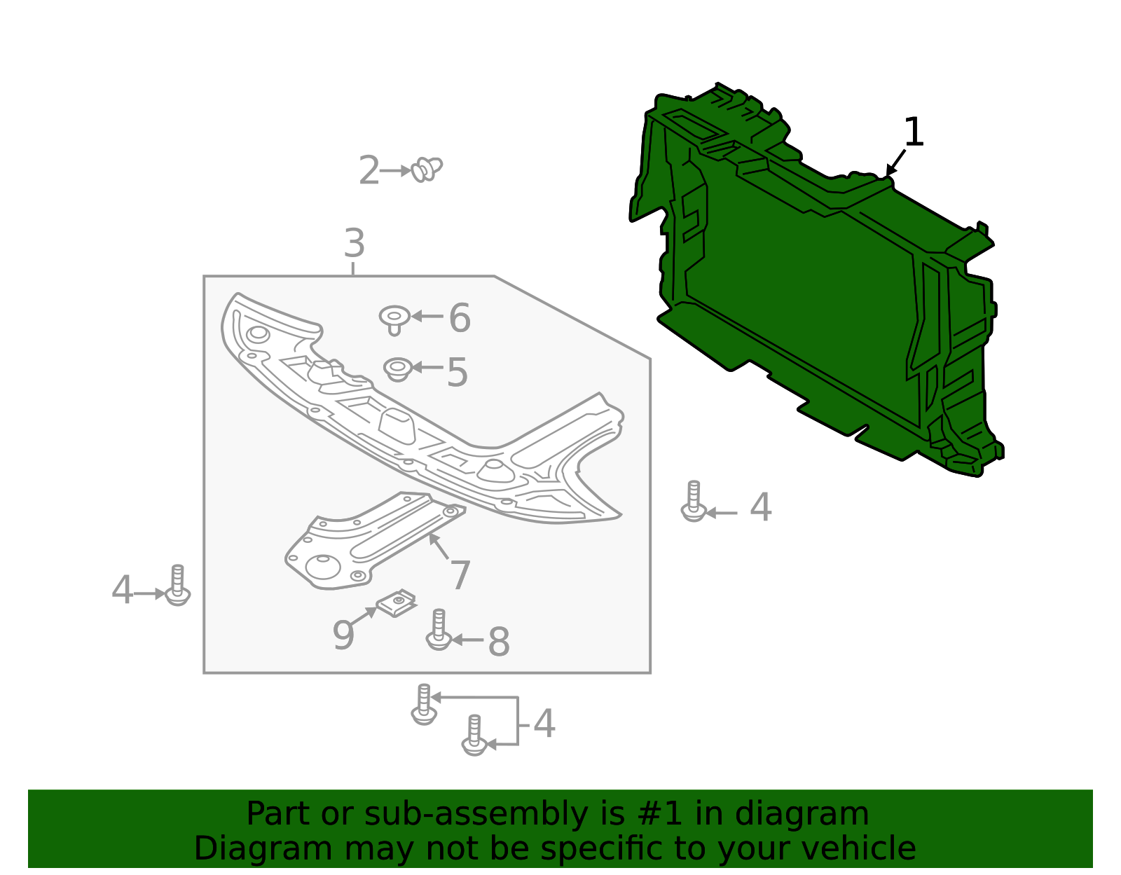 29135-S9300 - Air Guide 2023-2025 Kia Telluride | Kia.Parts Store