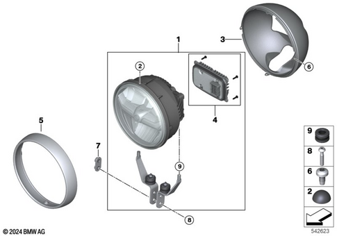 Headlight for 2024 BMW-Motorrad R 18 Classic #0