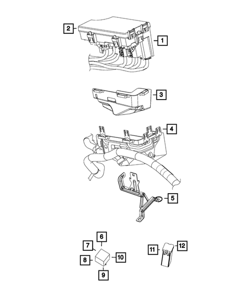 Power Distribution Center, Fuse Block, Junction Block, Relays and Fuses for 2014 Chrysler 200 #0