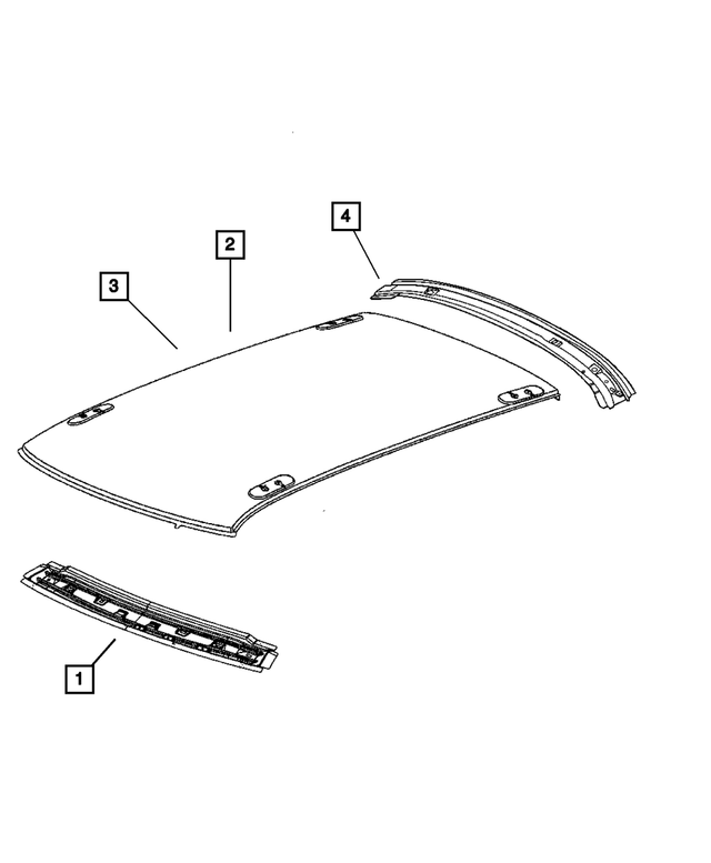 4780979AE - : Roof Front Header for Mopar Image