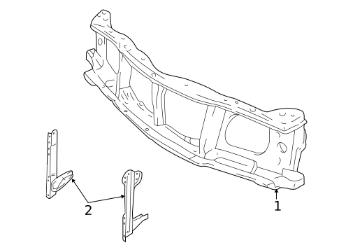 Radiator Support for 2003 Suzuki Vitara #0