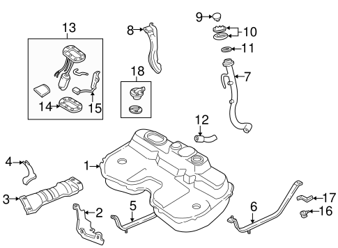 SUBARU IMPREZA パーツカタログ 2001年 Fuel System Components for 2001 Subaru Impreza | Subaru