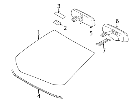 Glass - Windshield for 2010 Pontiac Vibe #0
