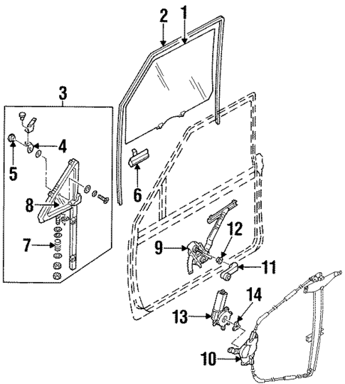 Front Door for 1991 Isuzu Rodeo #0