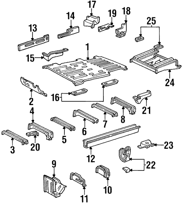 XF2Z1A409AB - Body: Mount Bracket for Ford Image