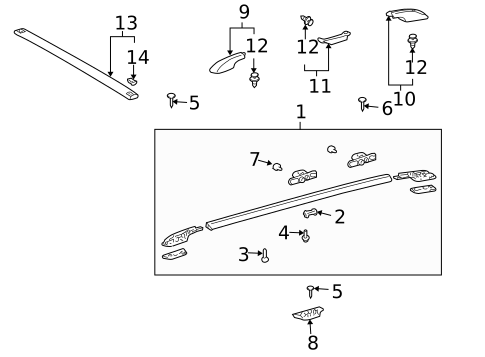Luggage Carrier for 2005 Toyota Sienna #0