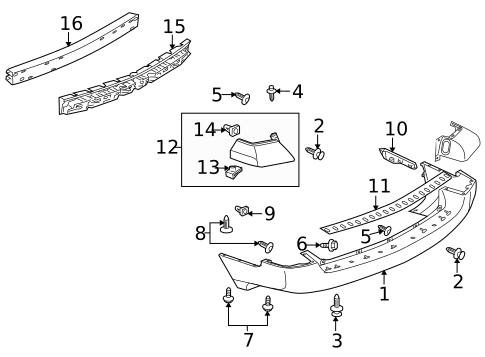 Bumper & Components - Rear for 2010 Mitsubishi Endeavor #0