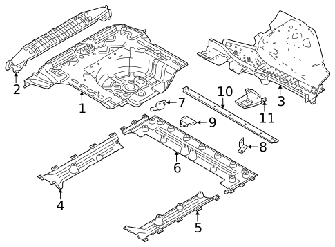 Rear Floor & Rails for 2025 Fiat 500E #0