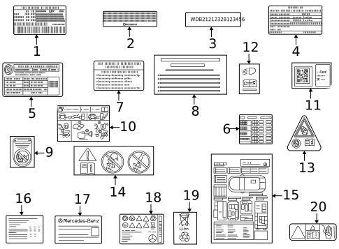 Information Labels for 2024 Mercedes-Benz EQS 450+ SUV #0
