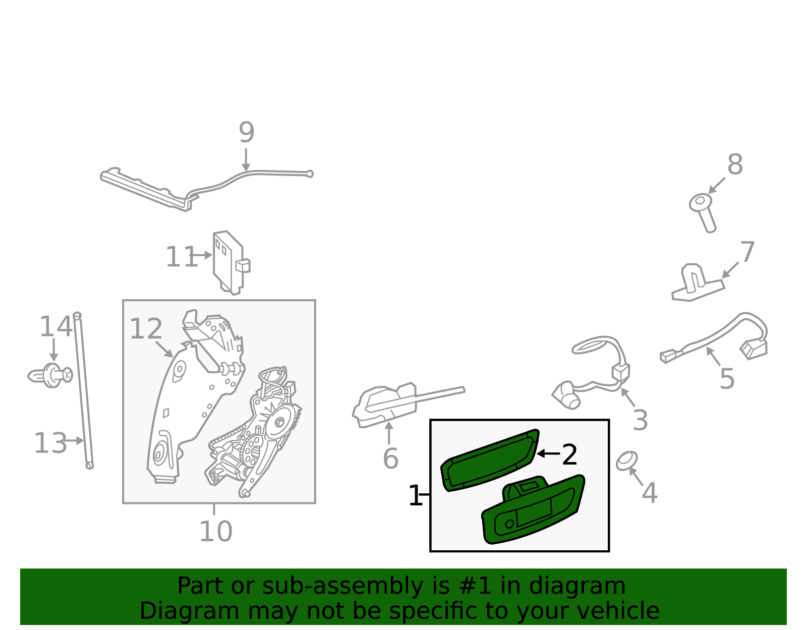 Primed Exterior Liftgate Handle 22757933 | OEM Parts Online