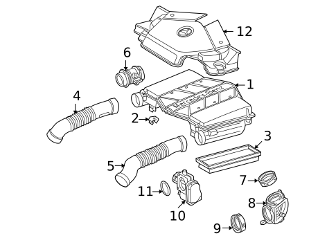 Throttle Body for 2005 Mercedes-Benz CLK320 #0