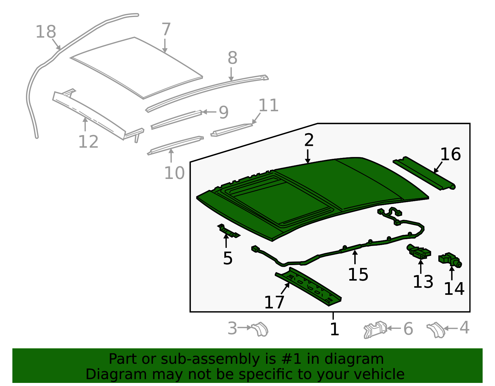 2018-2020 Toyota Camry Sunroof Assembly 63203-06163-B0 | American
