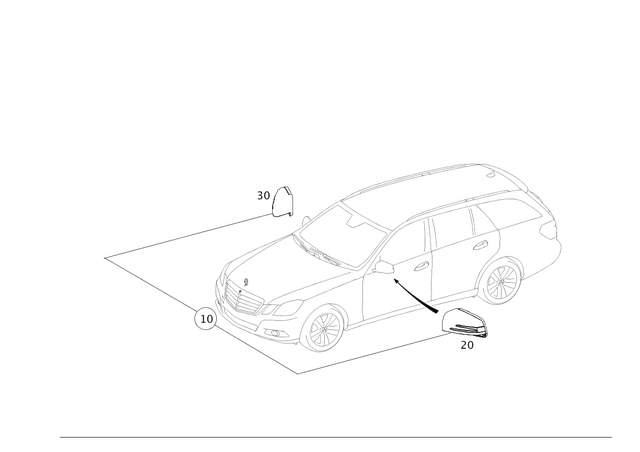 2128100964 - Mirror: Trim for Mercedes-Benz Image
