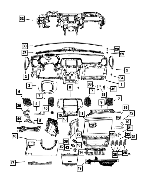 Instrument Panel for 2017 Jeep Grand Cherokee #0