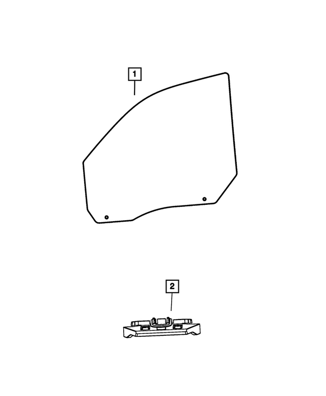 68700437AA - Glass: Front Door Glass, Left for Mopar Image